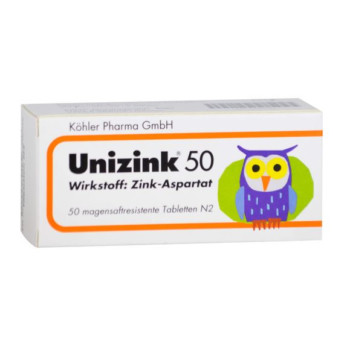 UNIZINK 50 magensaftresistente Tabletten