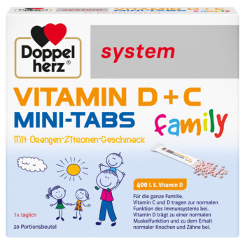 DOPPELHERZ Vitamin D+C Mini-Tabs family system